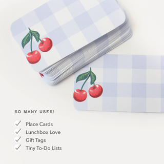 Cherry Gingham Pocket Notes