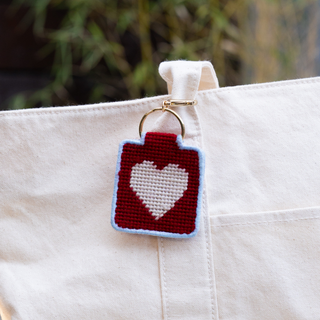 Needlepoint Heart Keychain Kit