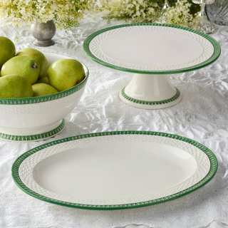 Le Jardin Embossed Rattan Oval Platter