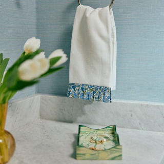 Powder Bath Towels pleated with Liberty London (Pair)