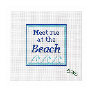 Meet Me at the Beach Needlepoint Canvas