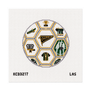World Cup Celebration Soccer Ball Needlepoint Canvas