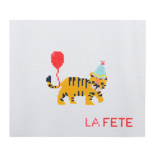 Party Animal Tiger Needlepoint Canvas