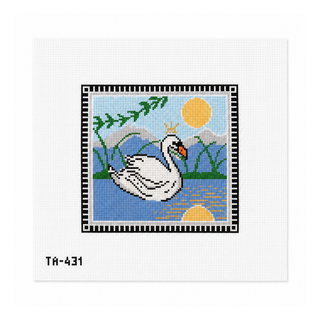 Swan on the Lake Needlepoint Canvas
