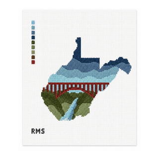 New River WV Needlepoint Canvas