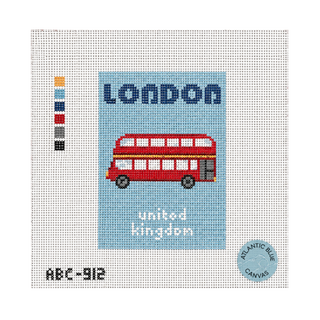 London Travel Book Needlepoint Canvas