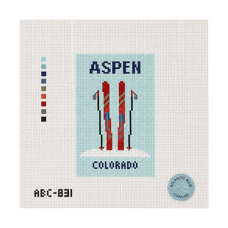 Aspen Travel Book Needlepoint Canvas
