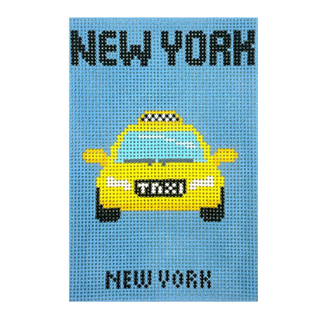 NYC Taxi Travel Book Needlepoint Canvas