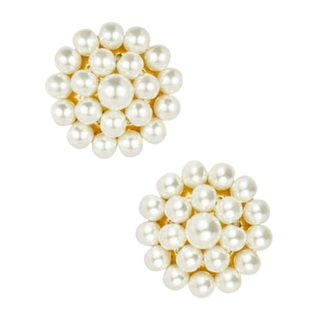 Pearl Button Earrings