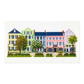 Rainbow Row Charleston Needlepoint Canvas