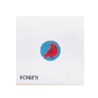 Cardinal Blue Key Fob Needlepoint Canvas
