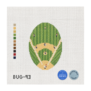 Baseball from Above Needlepoint Canvas