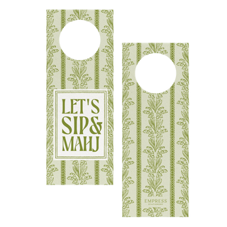 Bellflower Mahjong Wine Bottle Gift Tag