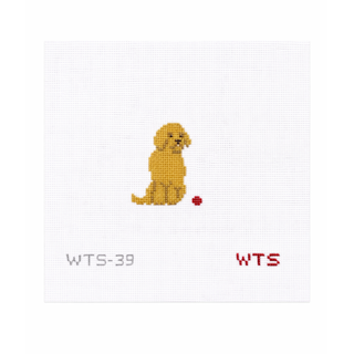 Mini Golden Retriever Needlepoint Canvas