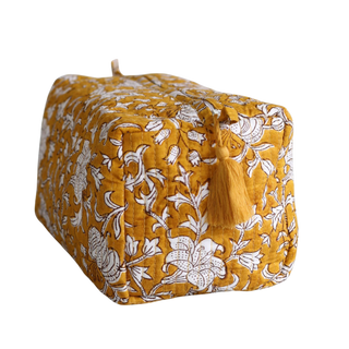 Pacho Saffron Floral Cosmetic Bag