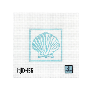 Shimmering Scallop Shell Needlepoint Canvas