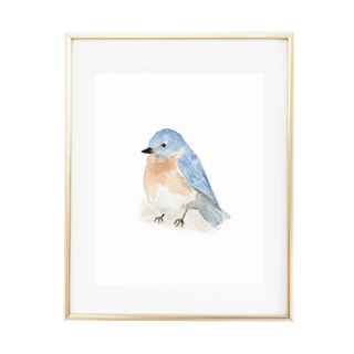 Bluebird Watercolor Wall Art Print
