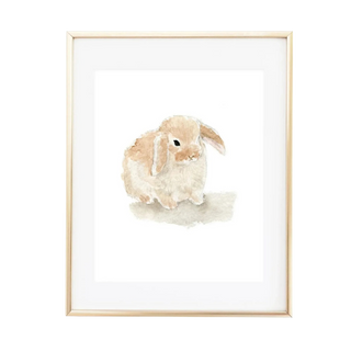 Bunny Watercolor Wall Art Print