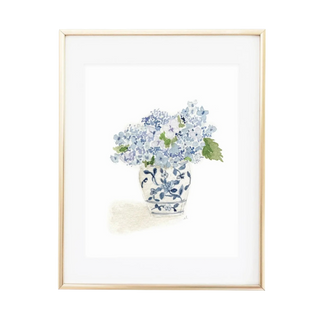 Hydrangea Bouquet Watercolor Wall Art Print