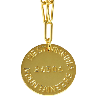 West Virginia University College Tag Charm Necklace