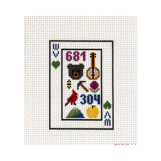 WV Playing Card Needlepoint Canvas