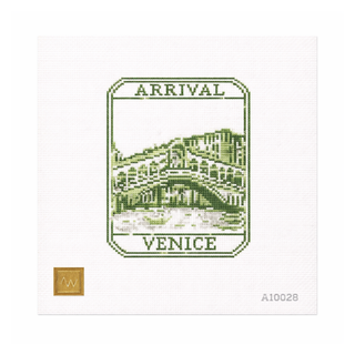 Venice Passport Stamp Needlepoint Canvas