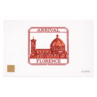 Florence Passport Stamp Needlepoint Canvas