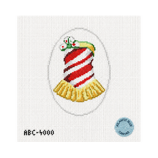 The Candy Cane Dress Needlepoint Canvas