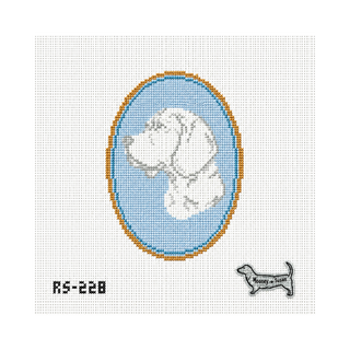 The Beagle Dog Cameo Needlepoint Canvas