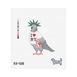 NYC Pigeon Needlepoint Canvas