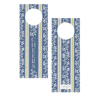  Cobalt Bloom Wine Bottle Tags