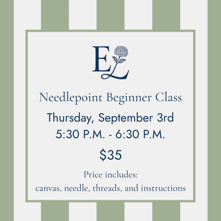 Needlepoint Beginner Class - September 3rd