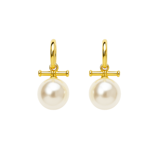 Toggle Bar Pearl Earrings