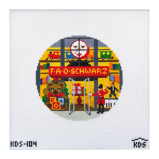 FAO Schwarz Round Needlepoint Canvas