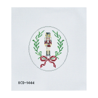 Nutcracker Oval Ornament Needlepoint Canvas