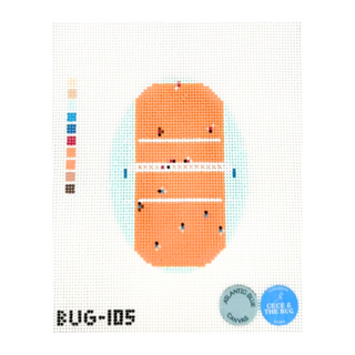 Volleyball from Above Needlepoint Canvas