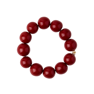 Cece Large Brown Resin Bead Bracelet