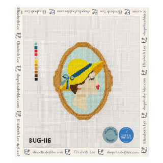 Shady Lady Portrait Needlepoint Canvas