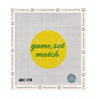 Game, Set, Match Tennis Ball Needlepoint Canvas