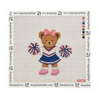 Cheerleader Bear Needlepoint Canvas