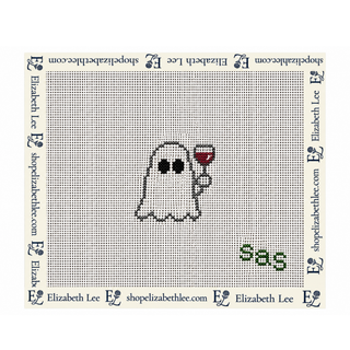 Mini BOO-zy Ghost Needlepoint Canvas
