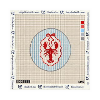Lobster Round Needlepoint Canvas