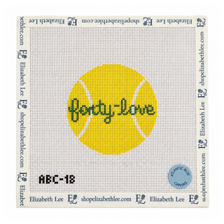 Forty-Love Tennis Ball Needlepoint Canvas