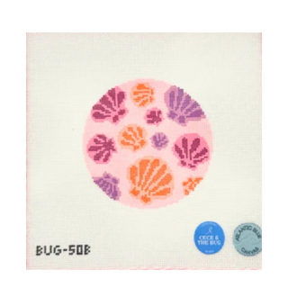 Seashell Coaster Needlepoint Canvas