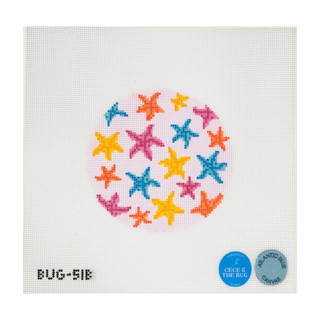 Starfish Coaster Needlepoint Canvas