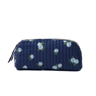 Ditsy Hydrangea Quilted Small Cosmetic Pouch