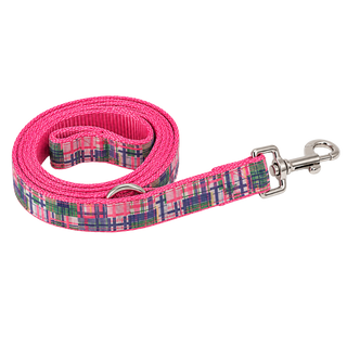 The Pink Madras Dog Leash