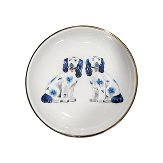 Blue and White Staffordshires Coupe Ring Dish